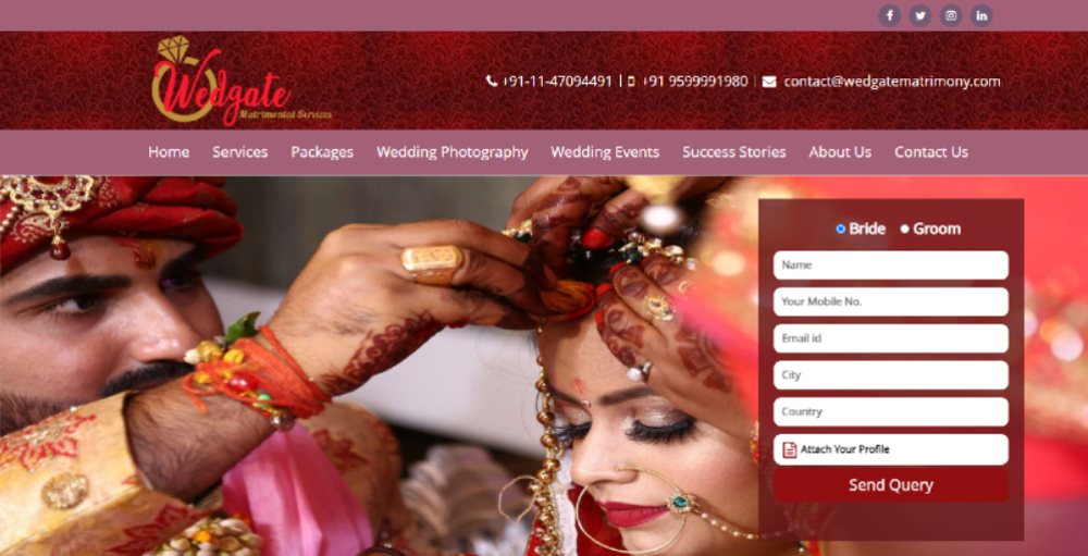 Manufacturer, Exporter, Importer, Supplier, Wholesaler, Retailer, Trader of Matrimonial Portal Website in Gurgaon, Haryana, India